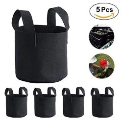 5Pcs 7 Gallon Plant Growing Bags, Flower Vegetable Aeration Planting Pot Container Indoor Outdoor Balcony Gardening… -Garden Supply Store 51A2arjHv9L