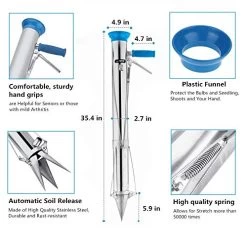 Bulb Planter Hand-held Vegetable Seedling Transplanter Sod Plugger Garden Tool -Garden Supply Store 51ABe5BquhL