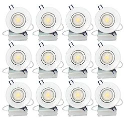 LUMINOSUM Dimmable LED Downlight 4âł 9W With Junction Box, Led Pot Lights 700lm, 90W Equiv, Dimmable IC Rated Airtight, ETL & Energy Star Listed, Daylight 5000k, 12-Pack