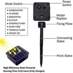 Solar String Lights Outdoor Solar Powered With Waterproof 8 Modes 32FT 50 LED Star For Garden Yard Porch Wedding Party… -Garden Supply Store 51BWTCPsyoL