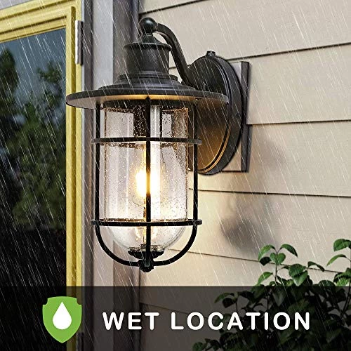 Outdoor Wall Light Fixture With Dusk To Dawn Photocell, Anti-Rust Waterproof Wall Lamp, Matte Black Wall Sconce With… 4 Outdoor Wall Light Fixture With Dusk To Dawn Photocell, Anti-Rust Waterproof Wall Lamp, Matte Black Wall Sconce With… - Image 4