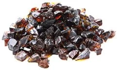 Mr. Fireglass Recycled Fire Glass For Natural Or Propane Fire Pit,Fireplace And Fire Table,10 Lb,Amber