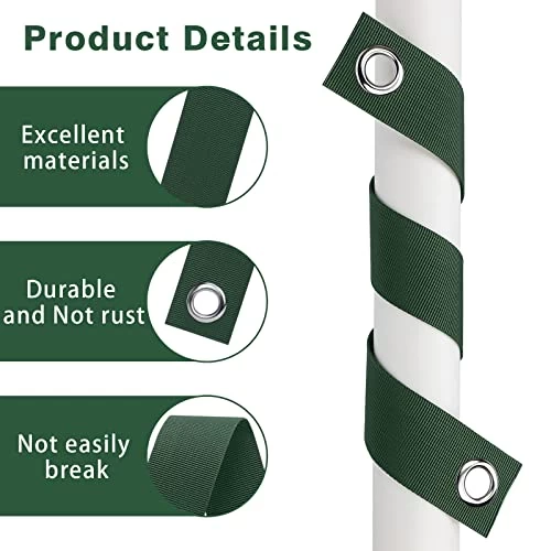 Gabrella 16pcs Tree Straps, Nylon Tree Straightening Ties Reinforced Straps, Strong Rope For Plant Fix, Suitable For Young Tree, Newky Planted Saplings And Hurricane Protection, 16 Inch 2 Gabrella 16pcs Tree Straps, Nylon Tree Straightening Ties Reinforced Straps, Strong Rope For Plant Fix, Suitable For Young Tree, Newky Planted Saplings And Hurricane Protection, 16 Inch - Image 2