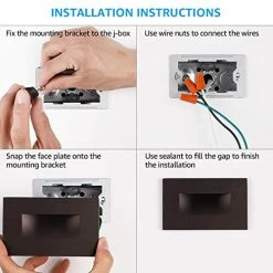 LEONLITE Classic Series 120V LED Step Lights, Dimmable 3.5W Indoor Outdoor Stair Light, 110lm, ETL Listed, Vertical… 10 LEONLITE Classic Series 120V LED Step Lights, Dimmable 3.5W Indoor Outdoor Stair Light, 110lm, ETL Listed, Vertical… -Garden Supply Store 51C42BTfN8WL