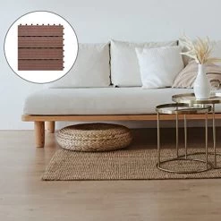 Yardwe Composite Decking Boards Wood Plastic Interlocking Flooring Tiles Water Resistant Patio Pavers For Outdoor Patio… -Garden Supply Store 51C45uMfxFL