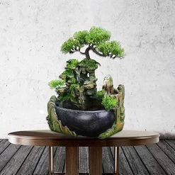 SURPRIZON Indoor Relaxation Desktop Fountain Waterfall, Zen Meditation Indoor Waterfall Feature With Automatic Pump… -Garden Supply Store 51CcvZRX2BrL