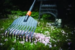 Fiskars Leaf Broom, Tool Head, Small, 11 Tines, Width: 21.3 Cm, Plastic Tines, Black/Orange, QuikFit, 1000659 -Garden Supply Store 51Cf sBuKL