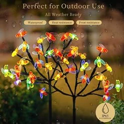 Solar Garden Lights Outdoor – Upgraded LED Solar Powered Light With 20 Bee, Solar Stake Lights Waterproof Colored Fairy… -Garden Supply Store 51CfjlU673L