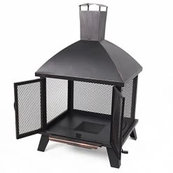 Pleasant Hearth OFW577HC Stratford Fire House Wood Burning Pit -Garden Supply Store 51CkxuSkI1L