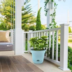 T4U Self Watering Planter Pot Round Blue 9.5 Inch Set Of 4, Plastic Plant Pot With Water Storage Base Indoor Outdoor… 10 T4U Self Watering Planter Pot Round Blue 9.5 Inch Set Of 4, Plastic Plant Pot With Water Storage Base Indoor Outdoor… -Garden Supply Store 51Cng0HVQAL