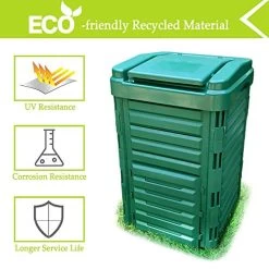 Solution4Patio Outdoor Composting Bin, 89-Gallon (336L), Bac De Compostage Exterieur, Eco-Master Polypropylene Composter… 10 Solution4Patio Outdoor Composting Bin, 89-Gallon (336L), Bac De Compostage Exterieur, Eco-Master Polypropylene Composter… -Garden Supply Store 51D80PiNEML