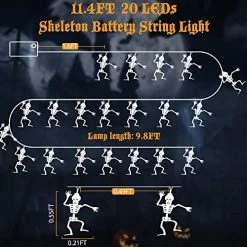 Quntis 11.5ft 20 LEDS Halloween Ghost Lights, Halloween Decoration String Lights For Bedroom, Battery Operated Halloween… -Garden Supply Store 51DLWisOUkL