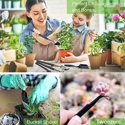 FANSTATE Bonsai Tree Kit, 24 PCs Bonsai Tools Set High Carbon Steel Succulent Trimming Tools Set Include Pruning Shears… -Garden Supply Store 51DMEL ylHL