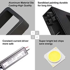 JUNOLUX Contemporary Wall Sconce Fixture With LED Lighting, Exterior Wall Mount Lamps For Garden, IP65 Waterproof… -Garden Supply Store 51DkjjQEvOL