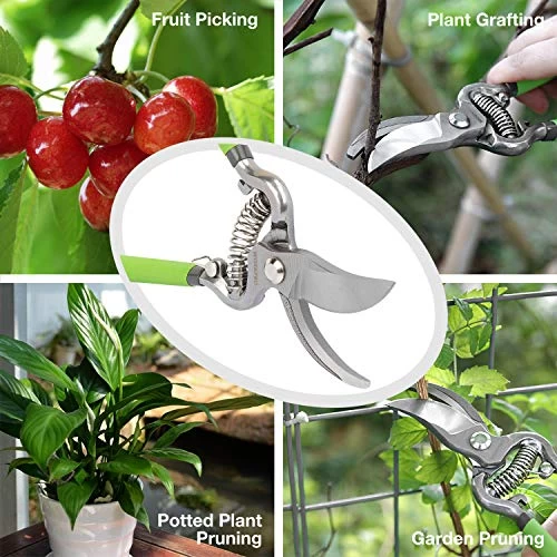 WORKPRO 2-Piece Pruning Shears Set, 8″ Bypass Garden Shears And 8” Handing Pruner With Steel Straight Blade For Flowers, Small Gardens 7 WORKPRO 2-Piece Pruning Shears Set, 8″ Bypass Garden Shears And 8” Handing Pruner With Steel Straight Blade For Flowers, Small Gardens - Image 7