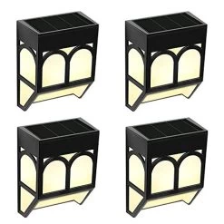 Solar Lights Outdoor Solar Garden Lights Fence Lights Waterproof Outdoor Wall Christmas Decoration White Light/Color…