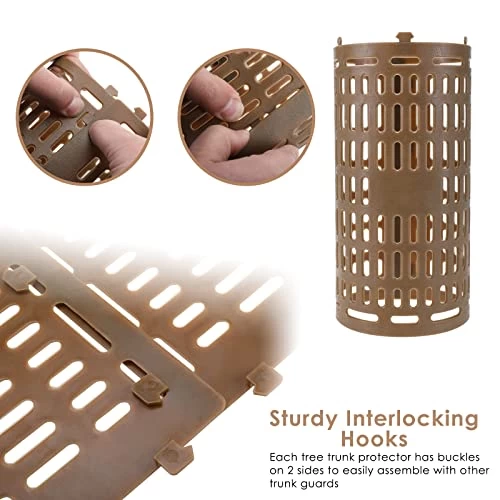 SanSanYa Tree Trunk Protectors Interlocking Vertical & Horizontal Stacking Tree Bark Protector Tree Guard For Preventing Tree Damage From Trimmers Mowers Rodents (12) 5 SanSanYa Tree Trunk Protectors Interlocking Vertical & Horizontal Stacking Tree Bark Protector Tree Guard For Preventing Tree Damage From Trimmers Mowers Rodents (12) - Image 5