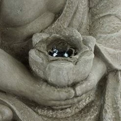 Sitting Buddha Asian Zen Outdoor Bubbler Water Fountain 22″ High With LED Light Meditation Decor For Garden Patio Yard Deck Home Lawn Porch House Relaxation Exterior Balcony – John Timberland -Garden Supply Store 51Er8AQfA L