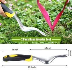 2 Pieces Hand Weeder Tool Garden Weeding Tools Garden Weeding Removal Gardening Weed Puller With Ergonomic Handle For… -Garden Supply Store 51F8K2BMW3xL