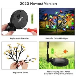 Solar Garden Lights Outdoor – Upgraded LED Solar Powered Light With 20 Bee, Solar Stake Lights Waterproof Colored Fairy… -Garden Supply Store 51FEOKAaugL