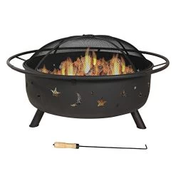 Sunnydaze Cosmic Fire Pit For Outdoors – 42-Inch Large Wood-Burning Fire Pit With Moon And Stars – Perfect For Patio And…