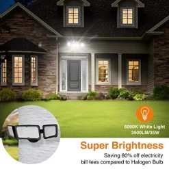 LEPOWER 3500LM LED Flood Light Outdoor, 35W Super Bright Outdoor Flood Light Fixture With 3 Adjustable Head, Switch… -Garden Supply Store 51GBG0lqgbL