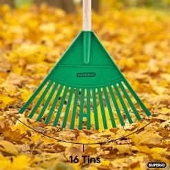 Kids Garden Rake With Hardwood Handle – Durable Plastic Green Head To Sweep Leaves In Lawn And Tidying Up The Garden… 10 Kids Garden Rake With Hardwood Handle – Durable Plastic Green Head To Sweep Leaves In Lawn And Tidying Up The Garden… -Garden Supply Store 51GO16gCPWL