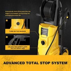 WestForce Electric Pressure Washer, 3000 PSI 1.85 GPM Power Washer, 1800 W High Power Cleaner With 5 Nozzles, Hose Reel… -Garden Supply Store 51GTnREckoL