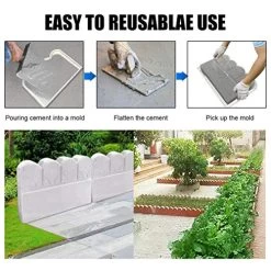 Bimnux Flower Pool Brick Mold, Interlocking DIY Adjustable Tile Sections Blocked Grass And Weeds Garden Fence Bed-Shape… -Garden Supply Store 51GUrDl7SlL