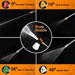 SUNPOW Electric Power Pressure Washer 2500 PSI 1.8 GPM High Pressure Washer Machine With 4 Nozzles,Detergent Tank And… -Garden Supply Store 51H Sg8m00L