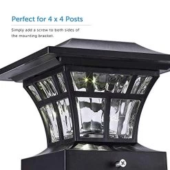 NOMA Solar Post Lights | Waterproof Outdoor Cap Lights For 4 X 4 Wooden Or Vinyl Posts, Deck, Patio, Garden, Décor Or… 10 NOMA Solar Post Lights | Waterproof Outdoor Cap Lights For 4 X 4 Wooden Or Vinyl Posts, Deck, Patio, Garden, Décor Or… -Garden Supply Store 51HSIJAZQEL