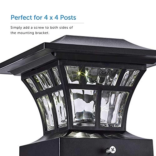 NOMA Solar Post Lights | Waterproof Outdoor Cap Lights For 4 X 4 Wooden Or Vinyl Posts, Deck, Patio, Garden, Décor Or… 4 NOMA Solar Post Lights | Waterproof Outdoor Cap Lights For 4 X 4 Wooden Or Vinyl Posts, Deck, Patio, Garden, Décor Or… - Image 4