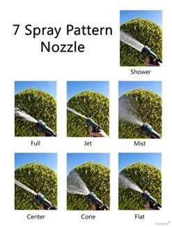 Instapark GHN-06-25 Heavy-Duty EVA Recoil Garden Hose 25ft With 7-Pattern Spray Nozzle, Green, 25 Foot -Garden Supply Store 51IDmtFwL9L