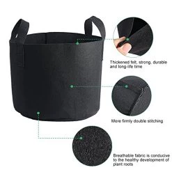5Pcs 7 Gallon Plant Growing Bags, Flower Vegetable Aeration Planting Pot Container Indoor Outdoor Balcony Gardening… -Garden Supply Store 51J0dqFnQGL