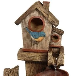 Sunnydaze Bluebird House And Buckets Outdoor Water Fountain – Waterfall Fountain & Backyard Water Feature For Patio… -Garden Supply Store 51J2QBuHojL