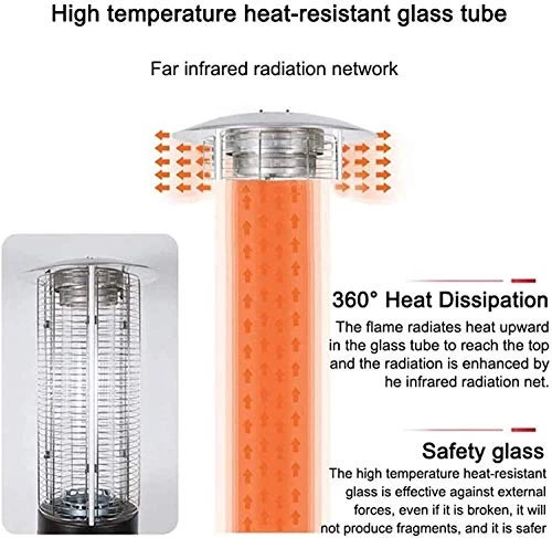 AJH Outdoor Patio Heater Propane Patio Heater Stainless Steel Floorstanding Liquid Outdoor Heater Patio Heater Visual… 3 AJH Outdoor Patio Heater Propane Patio Heater Stainless Steel Floorstanding Liquid Outdoor Heater Patio Heater Visual… - Image 3