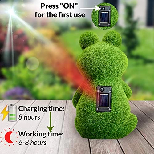 Solar Garden Statue Of Frog With Solar Light Eyes – Outdoor Lawn Decor Garden Frog Figurine For Patio, Balcony, Yard… 2 Solar Garden Statue Of Frog With Solar Light Eyes – Outdoor Lawn Decor Garden Frog Figurine For Patio, Balcony, Yard… - Image 2