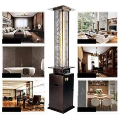 AJH Outdoor Patio Heaters, Propane Liquefied Gas Heater W/Wheels, Adjustable Garden Heat Lamp For Household Commercial -Garden Supply Store 51JmWEZvwZL