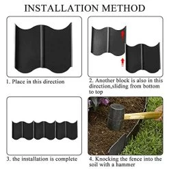 Garden Border Edging,20pcs Lawn Edging Garden Plant Border Fence Decorative Landscape Border – Interlocking Edging… 12 Garden Border Edging,20pcs Lawn Edging Garden Plant Border Fence Decorative Landscape Border – Interlocking Edging… -Garden Supply Store 51KYe2BY130L
