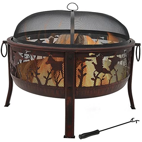 Sunnydaze Pheasant Hunting Outdoor Fire Pit – 30-Inch Large Round Wood Burning Backyard & Patio Fire Pit For Outside… 1 Sunnydaze Pheasant Hunting Outdoor Fire Pit – 30-Inch Large Round Wood Burning Backyard & Patio Fire Pit For Outside…