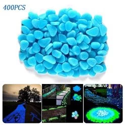 400pcs Glow In The Dark Pebbles Rocks Stones For Indoor Outdoor Decor Garden Walkways Path Fish Tank Aquarium DIY…
