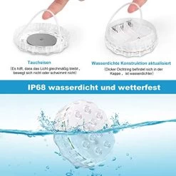Kohree Pool Lights, 4 PCs RGB IP68 Waterproof Submersible Led Lights With Magnetic & Suction Cups, 360 Degree RF Remote… 9 Kohree Pool Lights, 4 PCs RGB IP68 Waterproof Submersible Led Lights With Magnetic & Suction Cups, 360 Degree RF Remote… -Garden Supply Store 51MtS9TuBvL