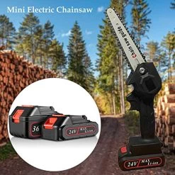 Mini 6 Inch Electric Chain Saw Cordless Chainsaw Felling Tree Felling Household Small Handheld Portable Lithium Electric… -Garden Supply Store 51NMSPvsExL