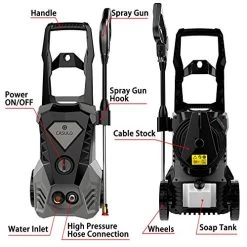 Electric Pressure Washer Electric Power Washer High Pressure Washer Cleaner Machine With Spray Gun, 5 Nozzles, Hose… 9 Electric Pressure Washer Electric Power Washer High Pressure Washer Cleaner Machine With Spray Gun, 5 Nozzles, Hose… -Garden Supply Store 51NlY19eoRL