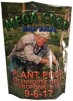 Mega Crop 1-Part Complete Hydroponic And Soil Base Nutrient Fertilizer For Plants With Organics