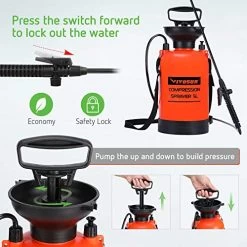 VIVOSUN 1.35-Gallon Pump Pressure Sprayer, Pressurized Lawn & Garden Water Spray Bottle With Adjustable Shoulder Strap… 11 VIVOSUN 1.35-Gallon Pump Pressure Sprayer, Pressurized Lawn & Garden Water Spray Bottle With Adjustable Shoulder Strap… -Garden Supply Store 51OSxbEOgbL