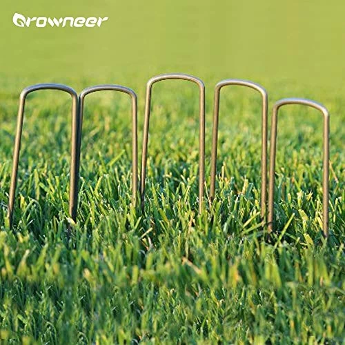 GROWNEER 100 Packs 6 Inch Heavy Duty 11 Gauge Galvanized Steel Garden Stakes Staples Securing Pegs For Securing Weed… 7 GROWNEER 100 Packs 6 Inch Heavy Duty 11 Gauge Galvanized Steel Garden Stakes Staples Securing Pegs For Securing Weed… - Image 7