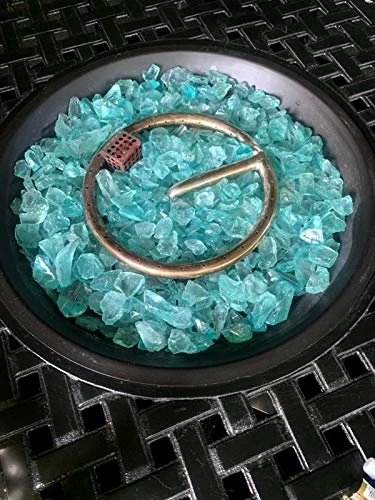 Mr. Fireglass Recycled Fire Glass For Natural Or Propane Fire Pit,Fireplace And Fire Table,10 Lb,Light Sea Blue 4 Mr. Fireglass Recycled Fire Glass For Natural Or Propane Fire Pit,Fireplace And Fire Table,10 Lb,Light Sea Blue - Image 4