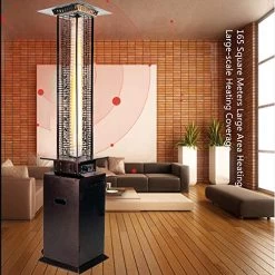 AJH Outdoor Patio Heaters, Propane Liquefied Gas Heater W/Wheels, Adjustable Garden Heat Lamp For Household Commercial -Garden Supply Store 51P56XOCSoL