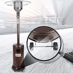 Outdoor Propane Heater Stainless Steel Freestanding Umbrella With Wheels Bronze -Garden Supply Store 51PFCc07rkL